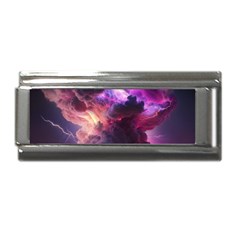 Cloud Heaven Storm Chaos Purple Superlink Italian Charm (9mm) by Sarkoni