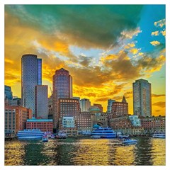 Boston Skyline Cityscape River Lightweight Scarf  by Sarkoni