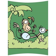 Ostrich Jungle Monkey Plants Back Support Cushion by Bajindul
