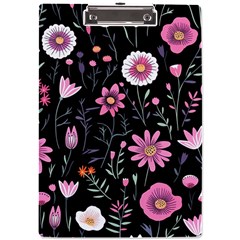 Flowers Pattern A4 Acrylic Clipboard by Ravend