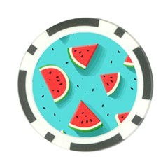 Watermelon Fruit Slice Poker Chip Card Guard by Ravend