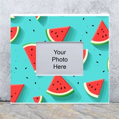 Watermelon Fruit Slice White Wall Photo Frame 5  X 7  by Ravend