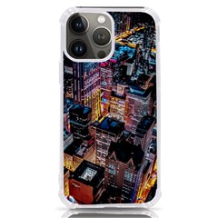 Aerial Photo Of Cityscape At Night Iphone 13 Pro Max Tpu Uv Print Case by Modalart
