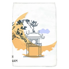 Poster Map Flag Lotus Boat Ha Noi Vietnam Removable Flap Cover (l) by Grandong