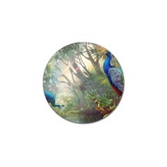 Peafowl Peacock Bird Birds Painting Art Wildlife Golf Ball Marker (10 Pack) by Sarkoni