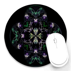 Fractal Fractal Art Texture Round Mousepad by Sarkoni