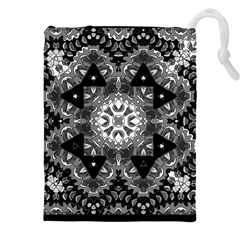 Mandala Calming Coloring Page Drawstring Pouch (4xl) by Sarkoni