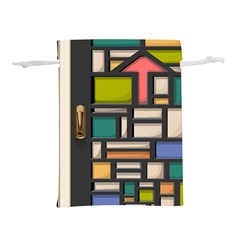 Door Stained Glass Stained Glass Lightweight Drawstring Pouch (m) by Sarkoni