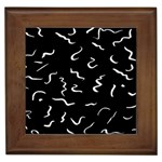 Scribbles Lines Drawing Picture Framed Tile Front
