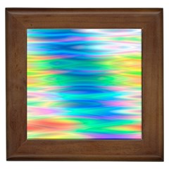 Wave Rainbow Bright Texture Framed Tile by Sarkoni