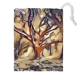 Tree Forest Woods Nature Landscape Drawstring Pouch (4XL) Front