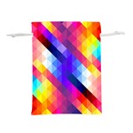 Abstract Background Colorful Pattern Lightweight Drawstring Pouch (M) Front