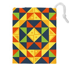 Background Geometric Color Drawstring Pouch (5xl) by Sarkoni
