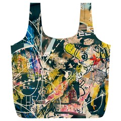 Art Graffiti Abstract Vintage Lines Full Print Recycle Bag (xxl) by Amaryn4rt