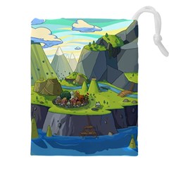 Cartoon Network Mountains Landscapes Seas Illustrations Adventure Time Rivers Drawstring Pouch (4xl) by Sarkoni