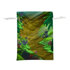 Green Pine Trees Wallpaper Adventure Time Cartoon Green Color Lightweight Drawstring Pouch (s) by Sarkoni