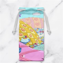Pillows And Vegetable Field Illustration Adventure Time Cartoon Jewelry Bag by Sarkoni