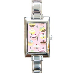 Cupcakes Wallpaper Paper Background Rectangle Italian Charm Watch by Apen