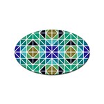 Mosaic Triangle Symmetry Sticker Oval (100 pack) Front