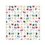 Snail Butterfly Pattern Seamless Square Satin Scarf (30  x 30 ) Front