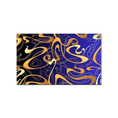 Squiggly Lines Blue Ombre Sticker Rectangular (100 Pack) by Ravend