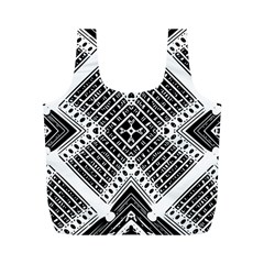 Pattern Tile Repeating Geometric Full Print Recycle Bag (m) by Ravend