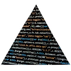 Close Up Code Coding Computer Wooden Puzzle Triangle by Amaryn4rt