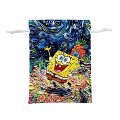 Art Cartoon Starry Night Van Gogh Lightweight Drawstring Pouch (m) by Modalart