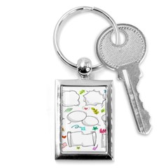 Set Chalk Out Chitchat Scribble Key Chain (rectangle) by Pakjumat