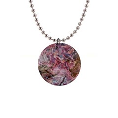 Blended Rivers 1  Button Necklace by kaleidomarblingart