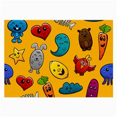 Graffiti Characters Seamless Ornament Large Glasses Cloth (2 Sides) by Bedest