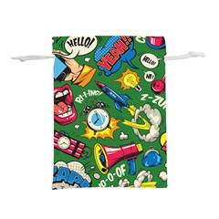 Pop Art Colorful Seamless Pattern Lightweight Drawstring Pouch (m) by Bedest