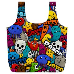 Graffiti Characters Seamless Pattern Full Print Recycle Bag (xl) by Bedest