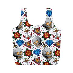 Full Color Flash Tattoo Patterns Full Print Recycle Bag (m) by Bedest