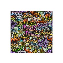 Graffiti Word Seamless Pattern Satin Bandana Scarf 22  X 22  by Bedest
