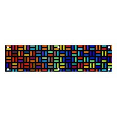 Geometric Colorful Square Rectangle Banner And Sign 4  X 1  by Pakjumat