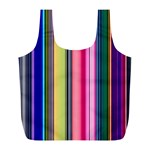 Pastel Colors Striped Pattern Full Print Recycle Bag (L) Front