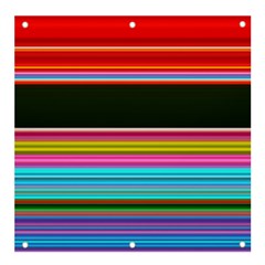 Horizontal Line Colorful Banner And Sign 4  X 4  by Pakjumat
