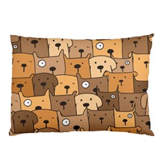 Cute Dog Seamless Pattern Background Pillow Case (two Sides) by Pakjumat