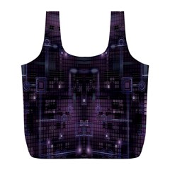 Geometric Art Digital Art Background Full Print Recycle Bag (l) by Pakjumat