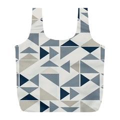 Geometric Triangle Modern Mosaic Full Print Recycle Bag (l) by Hannah976