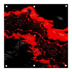 Red Black Fractal Mandelbrot Art Wallpaper Banner And Sign 3  X 3  by Hannah976