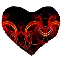 Abstract Seamless Pattern Large 19  Premium Flano Heart Shape Cushions by Hannah976