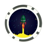 Rocket Halftone Astrology Astronaut Poker Chip Card Guard (10 pack) Front