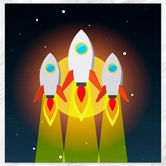 Rocket Take Off Missiles Cosmos Canvas 16  X 16  by Sarkoni