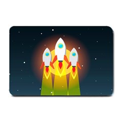Rocket Take Off Missiles Cosmos Small Doormat by Sarkoni
