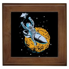 Astronaut Planet Space Science Framed Tile by Sarkoni