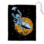 Astronaut Planet Space Science Drawstring Pouch (5XL) Front