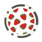 Seamless Pattern Fresh Strawberry Poker Chip Card Guard Front