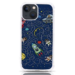 Cat Cosmos Cosmonaut Rocket Iphone 13 Mini Tpu Uv Print Case by Grandong